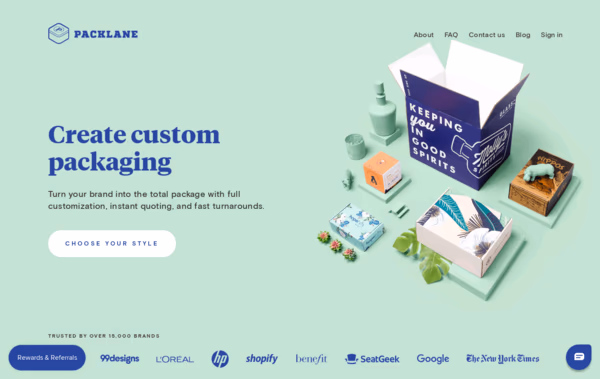 Packlane Web Design