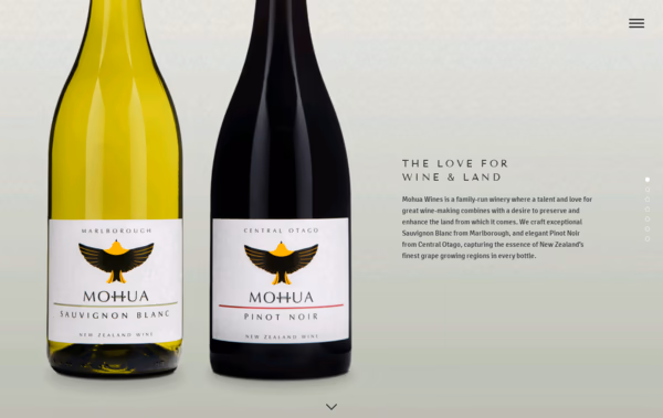 Mohua Wines Web Design