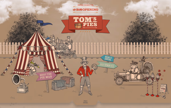 Tom's Pies Web Design