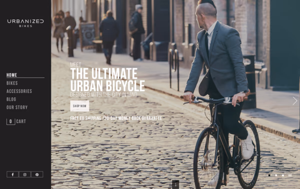 Urbanized Urban Bicycle Web Design