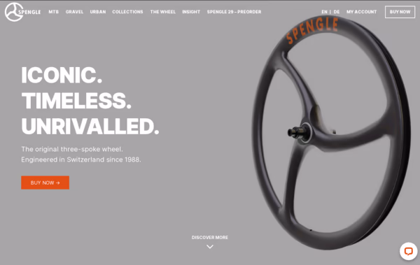 SPENGLE Carbon Wheels Web Design