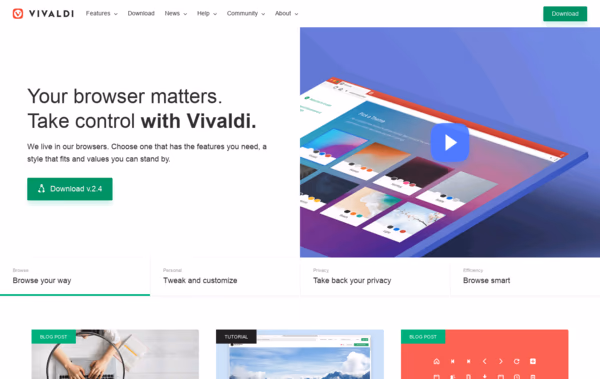 Vivaldi Browser Web Design
