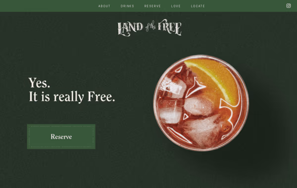 Land of the Free Web Design