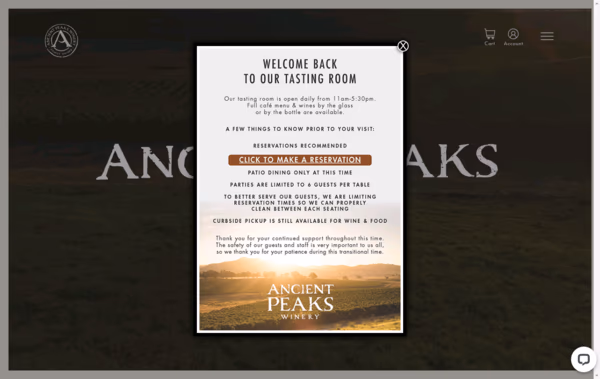 Ancient Peaks Web Design