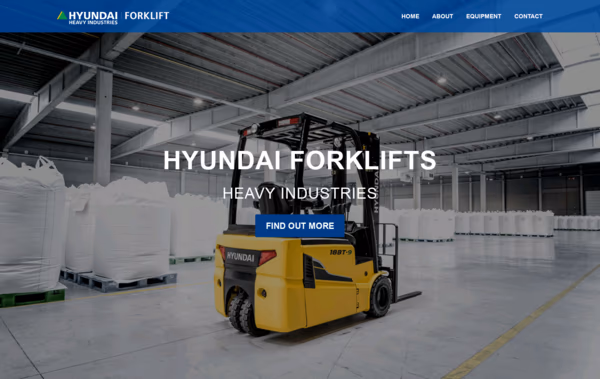 Hyundai Forklifts Web Design