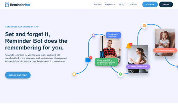Reminder Bot Web Design