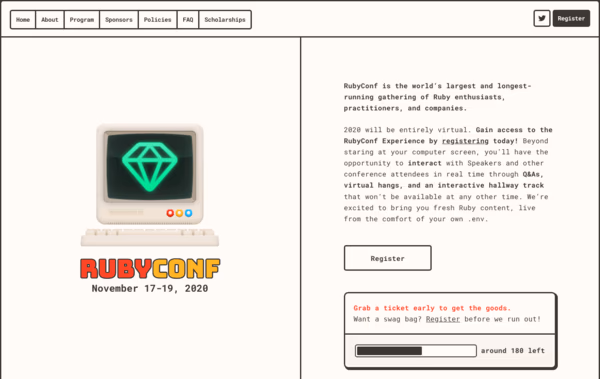 RubyConf  Web Design