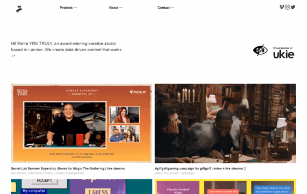 YRS TRULY Web Design