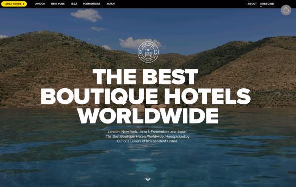 Best Boutique Hotels Worldwide Web Design
