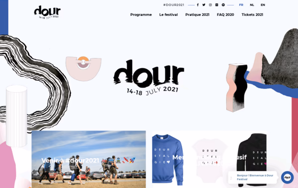 Dour Festival Web Design
