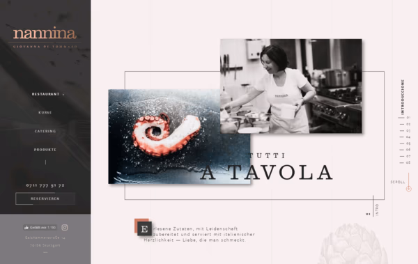 Restaurant NANNINA Web Design