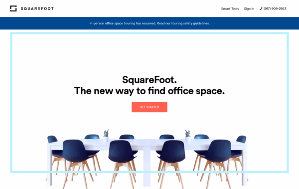 SquareFoot Commercial Real Estate Web Design