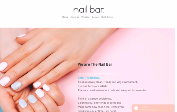 The Nail Bar Web Design