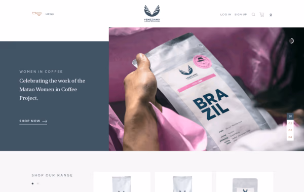 Veneziano Coffee Roasters Web Design