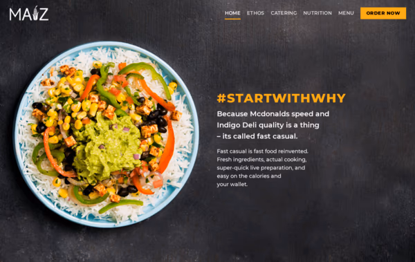 Maiz Mexican Kitchen Web Design