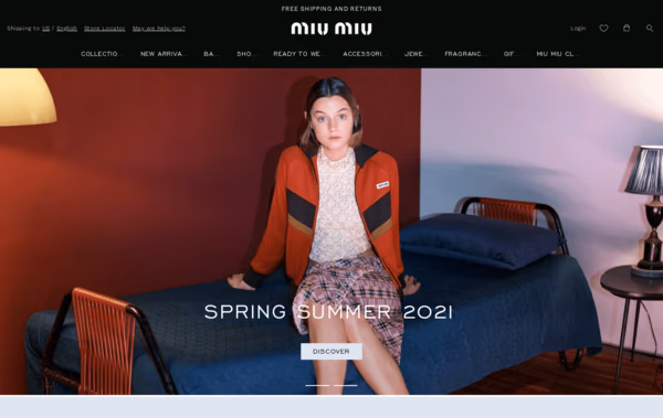 Miu Miu  Web Design