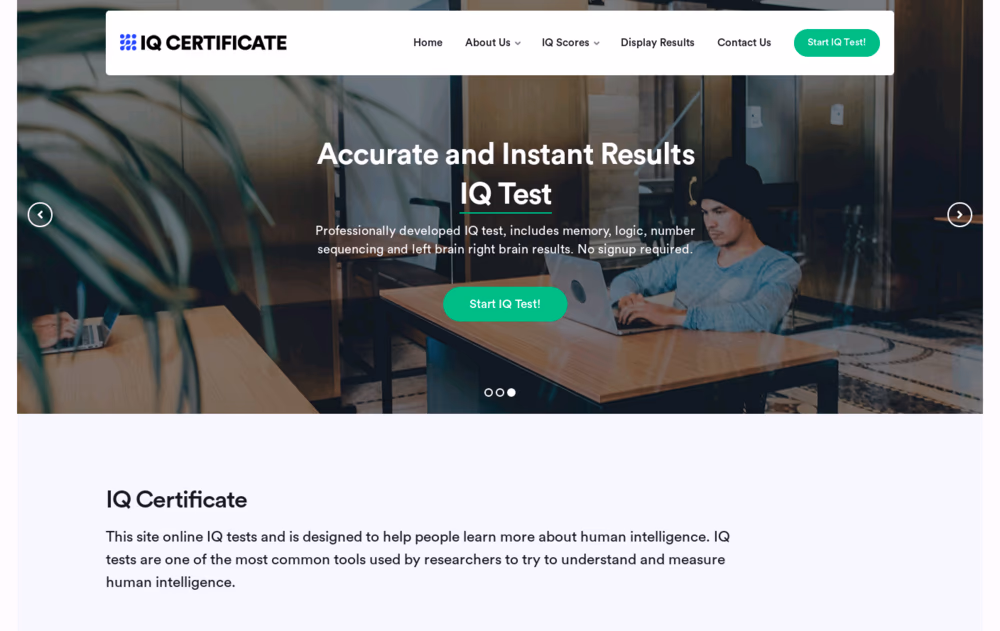 IQ Certificate 