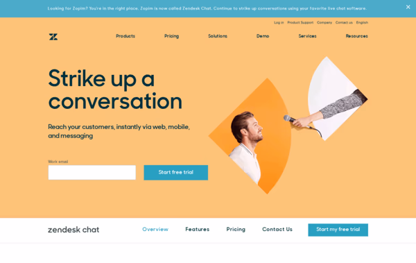 Zendesk Chat Web Design