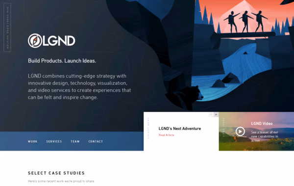 LGND Digital Storytelling Web Design