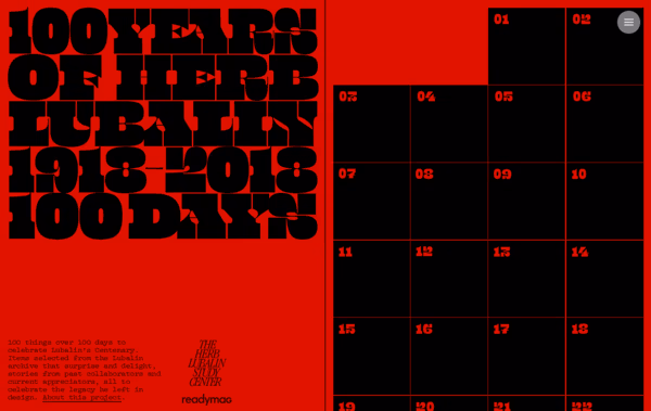 Lubalin 100 Web Design