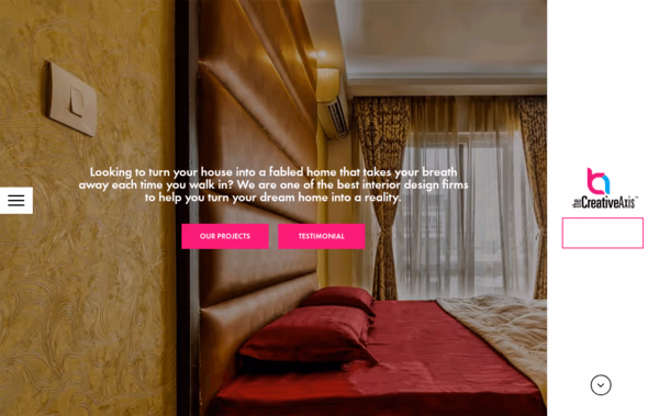 The Creative Axis Interior Design Firm Web Design