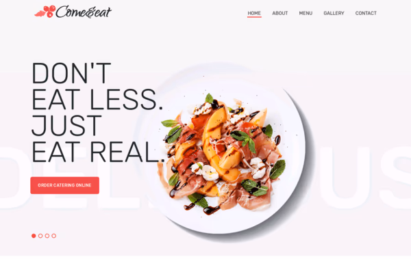 Come & eat Web Design
