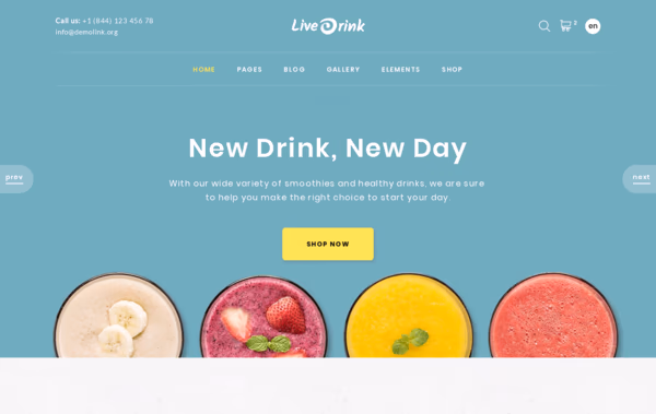 Live Drink Web Design