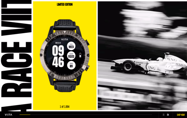 Viita Race Watches Web Design