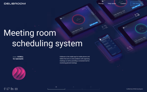Delibroom Scheduling & Booking System Web Design