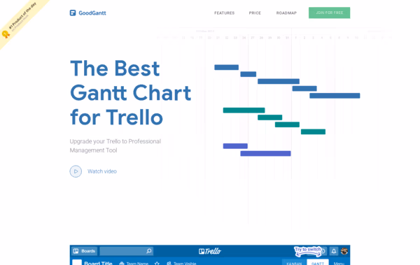 Good Gantt for Trello Web Design