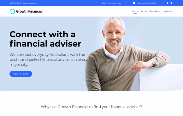 Growth Financial Advisers Web Design