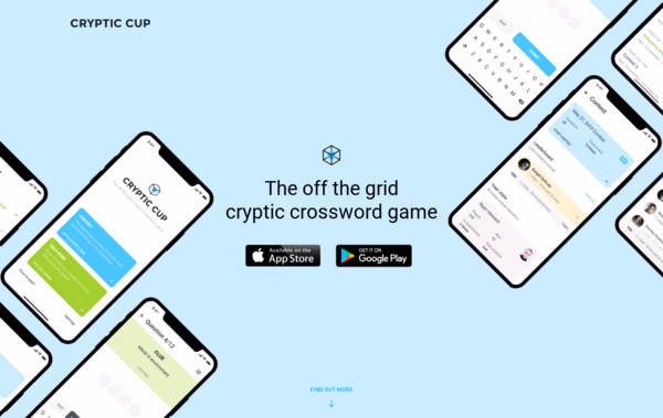 Cryptic Cup Crossword Game Web Design