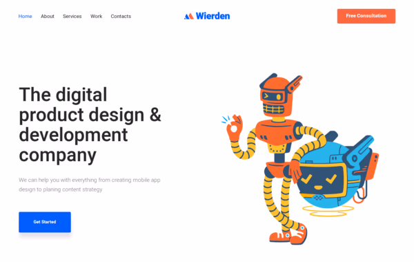Buy Wierden Theme Web Design