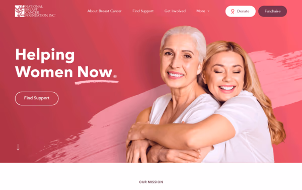 National Breast Cancer Foundation Web Design