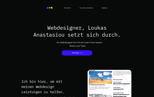 Loukas Anastasiou Webdesigner Web Design