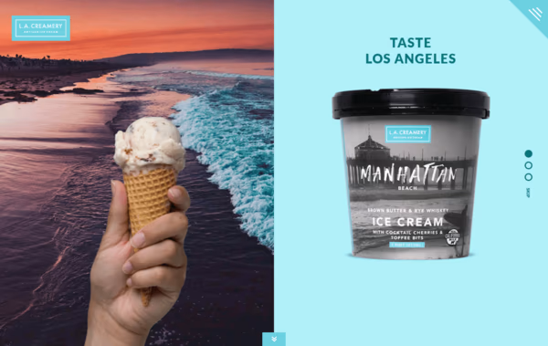 LA Creamery Artisan Ice Cream Web Design