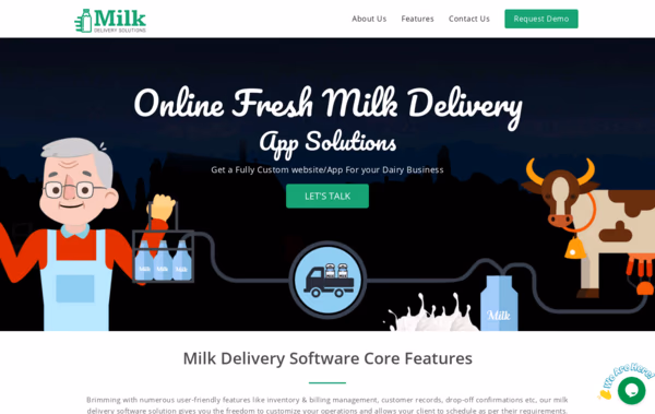 Milk Delivery Solutions Web Design
