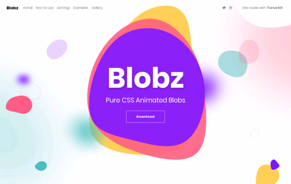 Blobz CSS Animation Web Design