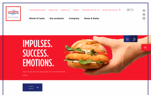 SALOMON FoodWorld® GmbH Web Design