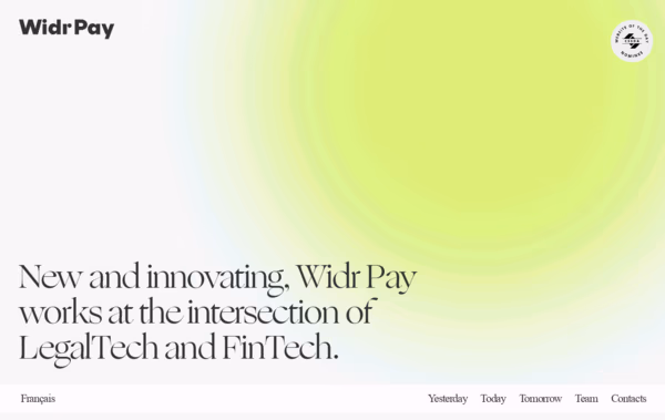 Widr Pay Web Design