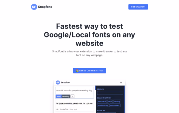 Snapfont Web Design