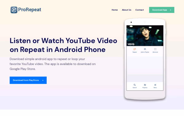 ProRepeat App Web Design