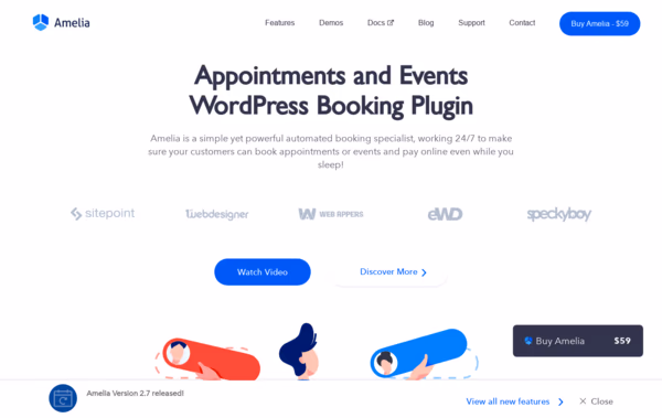 Amelia WordPress Plugin Web Design
