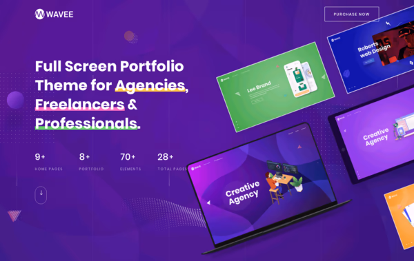 Wavee Portfolio Themes Web Design