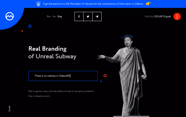 Odesa Subway Branding Web Design