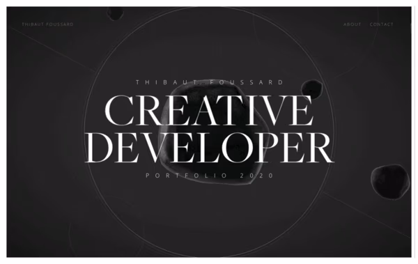 Thibaut Foussard Creative Developer Web Design