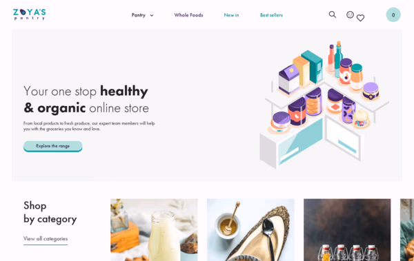 Zoya's Pantry Web Design
