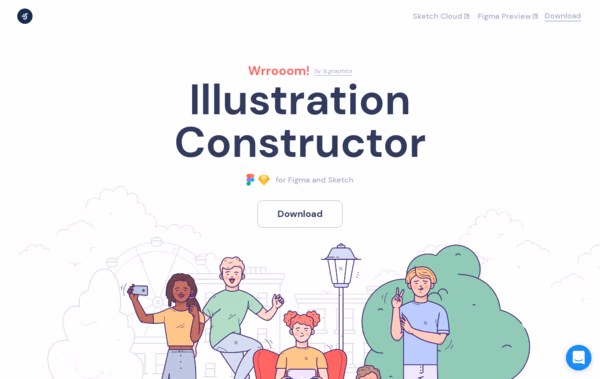 Wrrooom! Illustration Constructor Web Design