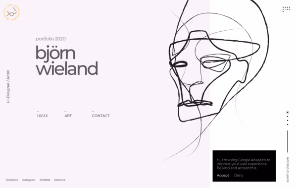 Bjorn Wieland Portfolio 2020 Web Design