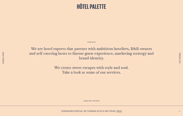 Hotel Palette Web Design